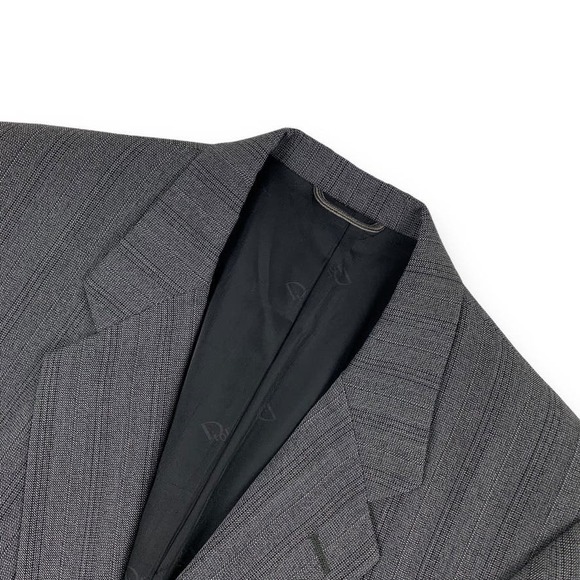 Vintage Christian Dior Monsieur Gray Striped Two Piece Suit TINY FLAW - Picture 6 of 14